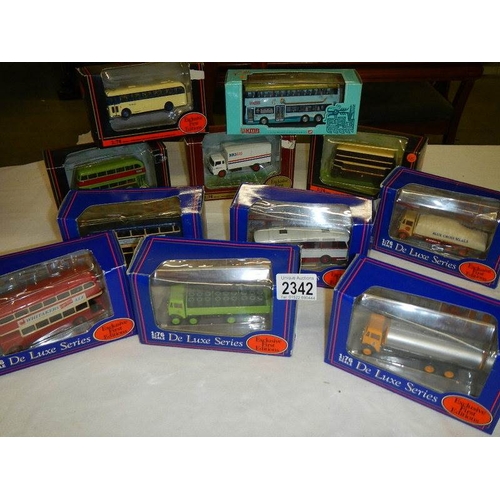 2342 - 10 Exclusive First Editions (EFE) bus models and a Corgi KMB bus.