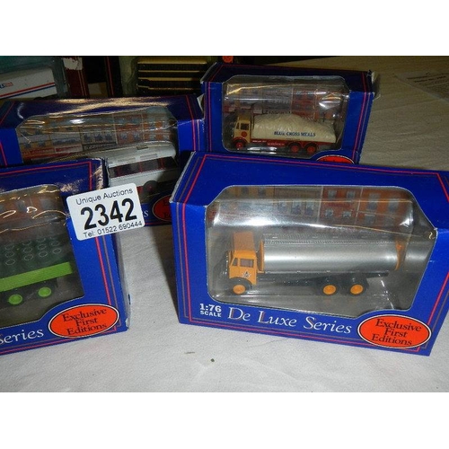 2342 - 10 Exclusive First Editions (EFE) bus models and a Corgi KMB bus.