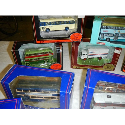 2342 - 10 Exclusive First Editions (EFE) bus models and a Corgi KMB bus.