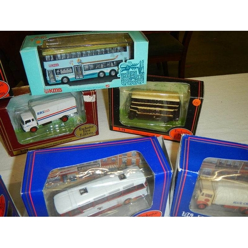 2342 - 10 Exclusive First Editions (EFE) bus models and a Corgi KMB bus.