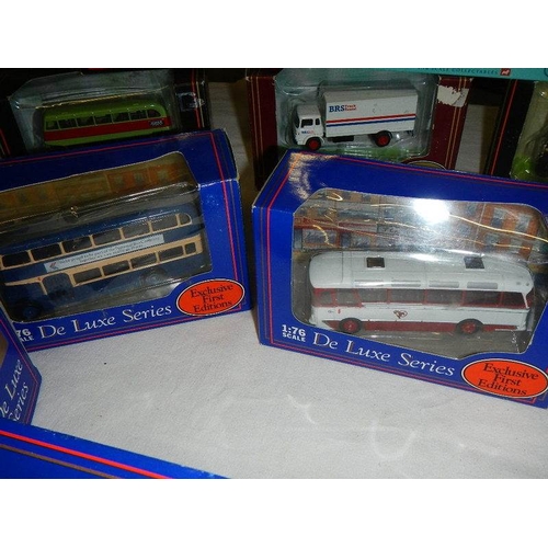 2342 - 10 Exclusive First Editions (EFE) bus models and a Corgi KMB bus.