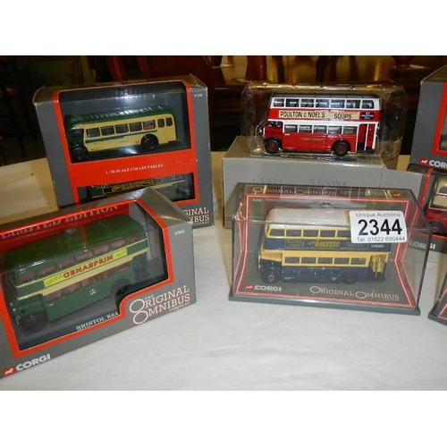 2344 - 8 Corgi original omnibus models.