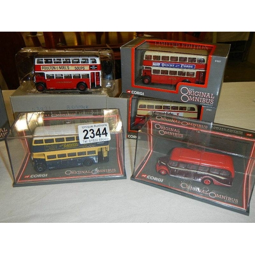 2344 - 8 Corgi original omnibus models.