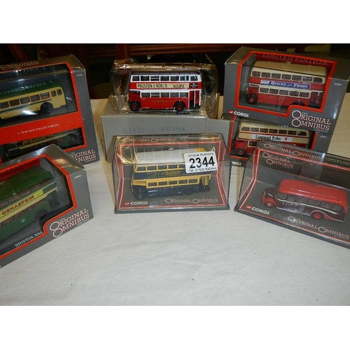 2344 - 8 Corgi original omnibus models.