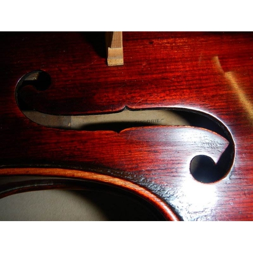 2365 - A cased late 19th century violin - Carlo Fissorie, Milano, Anno 1896? with 3 bows.