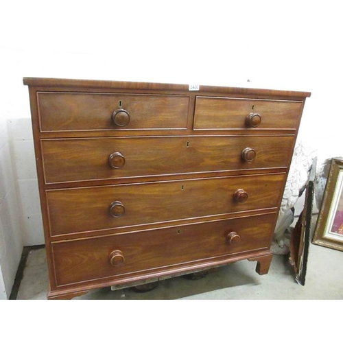 2400 - A Victorian mahogany 2 over 3 chest of drawers.