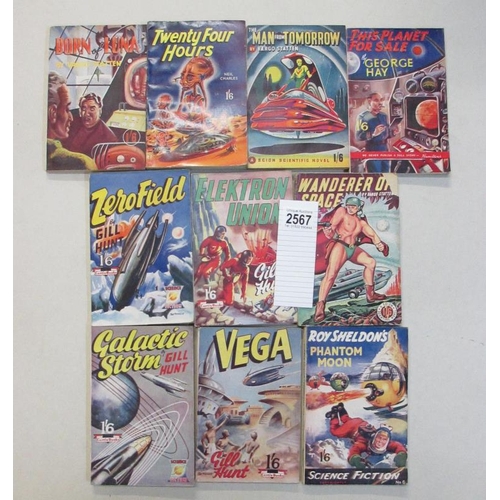 2567 - A good collection of 10 early Sci-Fi books magazines / books  including Vega, Phantom Moon, This Pla... 