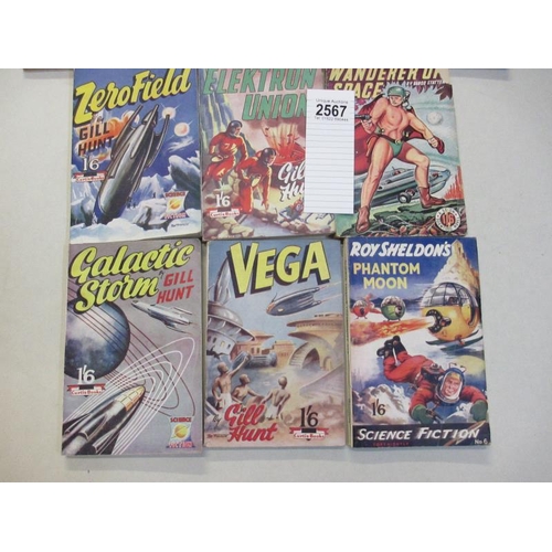 2567 - A good collection of 10 early Sci-Fi books magazines / books  including Vega, Phantom Moon, This Pla... 