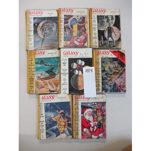 2574 - Acollection of 8 early Galaxy Science Fiction pulp magazines