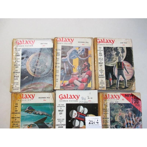 2574 - Acollection of 8 early Galaxy Science Fiction pulp magazines