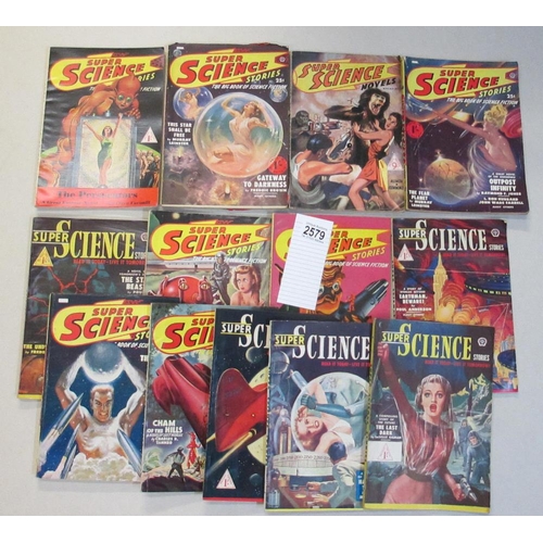 2579 - A good collection of 13 early Super Science Stories magazines