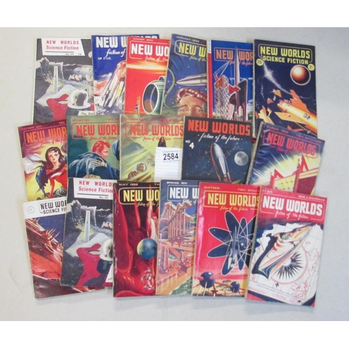 2584 - A collection of 17 of New Worlds Science Fiction magazines