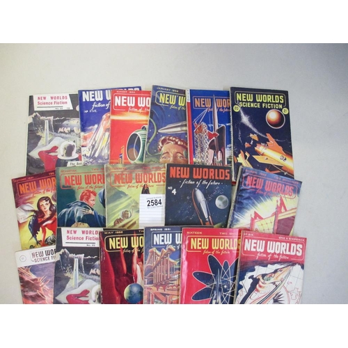 2584 - A collection of 17 of New Worlds Science Fiction magazines