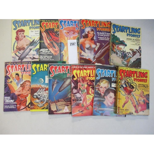 2587 - A good collection of 11 Startling Stories magazines