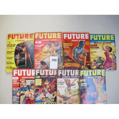 2588 - A good collection of 8 Future Science Fiction pulp magazines