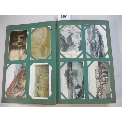 2601 - A good postcard album including military, topographical, comic etc (approx 240 postcards, a selectio... 