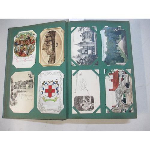 2601 - A good postcard album including military, topographical, comic etc (approx 240 postcards, a selectio... 