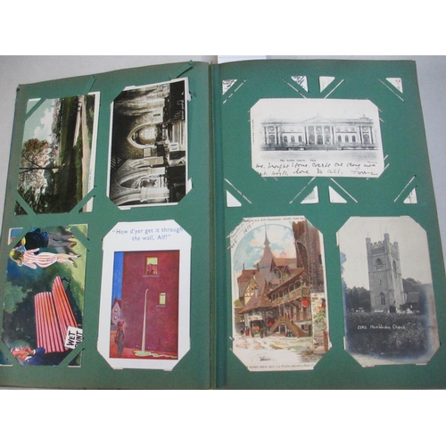 2601 - A good postcard album including military, topographical, comic etc (approx 240 postcards, a selectio... 