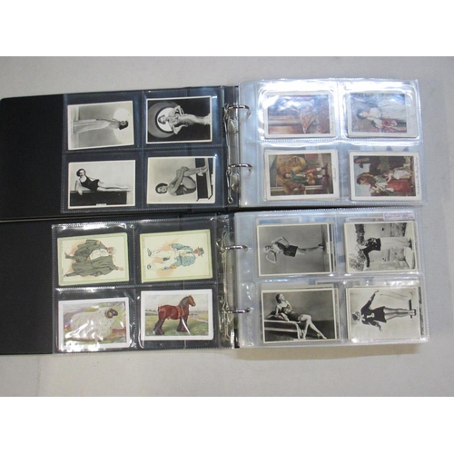 2608 - Approximately 800 larger format cards in two albums including Players, Mount Everest and Beauties in... 