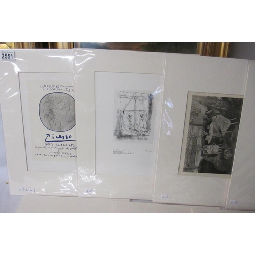 2551 - Pablo Picasso lithographic print (Mourlot) circa 1958, 2 x Elisabeth Frink lithographic prints circa... 