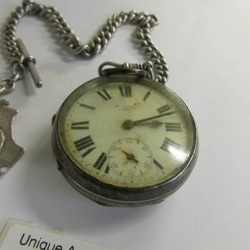 2457 - An early 20th century silver cased open face key wind pocket watch by Harris Stone of Leeds, white e... 