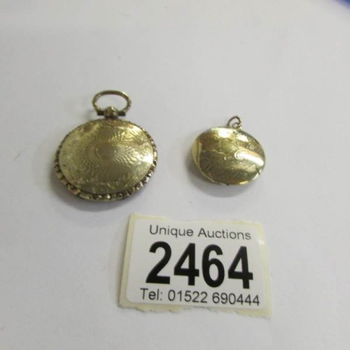 2464 - A Georgian memorial locket dated January 1830 and inscribed Joseph Elkins together with a further 19... 