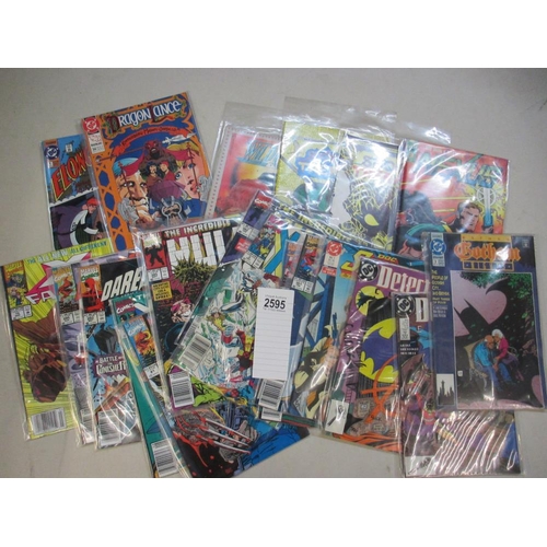 2595 - A collection of 20 1st edition comics in bags including Bat,man, Shock Therapy, Wildcards 1, Elongat... 