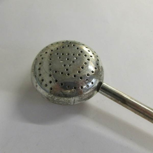 2497 - A rare silver plate tea infuser.