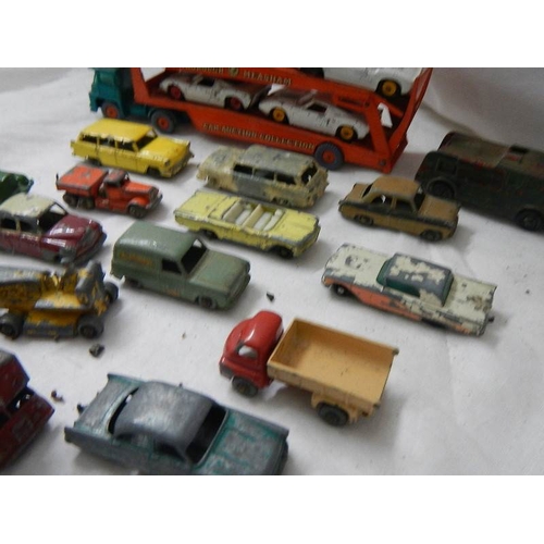 2687 - A quantity of early Lesnes and Matchbos models including car transporter.