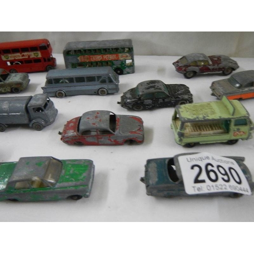 2690 - A quantity of early Lesney Matchbox model cars.