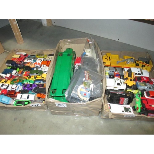 2660 - 3 boxes of loose Die cast models