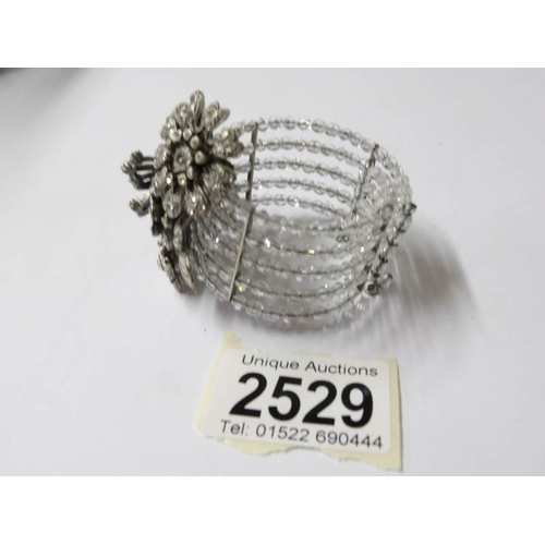 2529 - An American crystal bracelet.