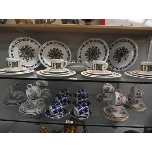 168 - A vintage Jon Anton 24 piece dinner set and 3 other tea sets