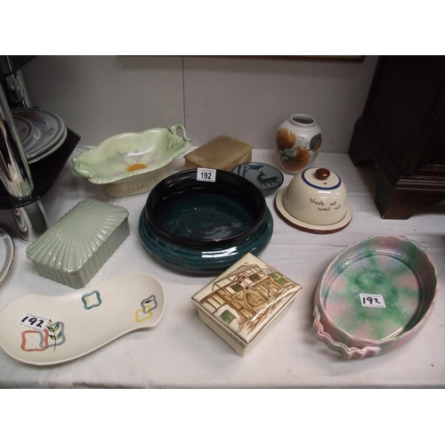 192 - A quantity of misc. including Sylvac dish, Spode Fortuna lidded dish etc.