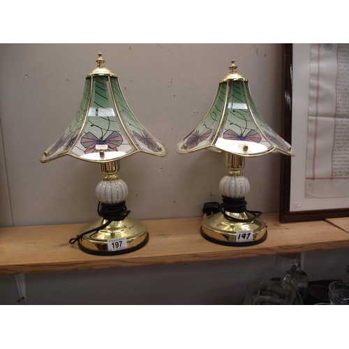 197 - 2 bedside table lamps