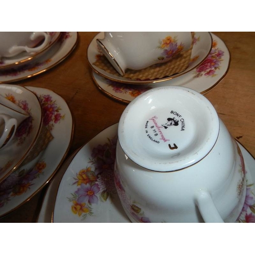 690 - A set of 6 Gainsborough bone china trio's.