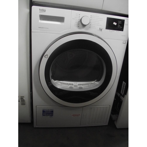 106 - A Beko tumble dryer (condenser)