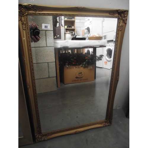 80 - A gilded framed mirror