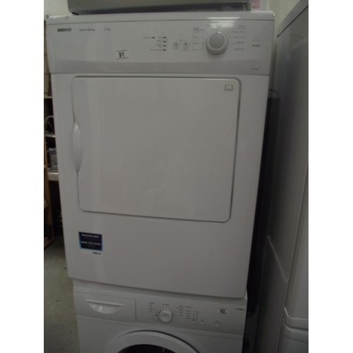 91 - A Beko tumble dryer