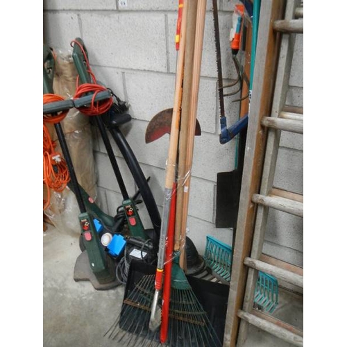 974 - A large quantity of tools including strimmer.