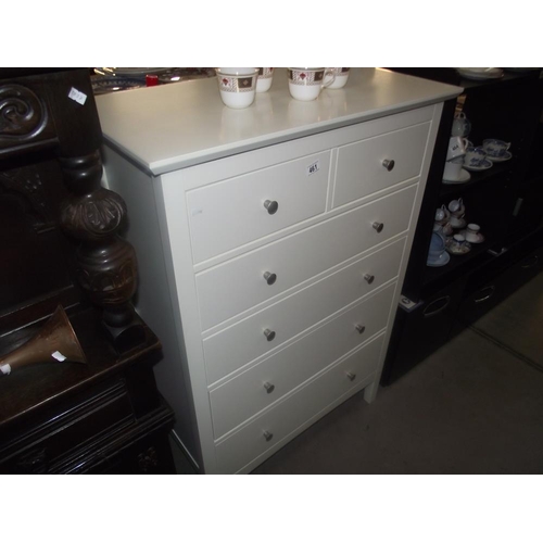 461 - A white finished pine bedroom chest of drawers