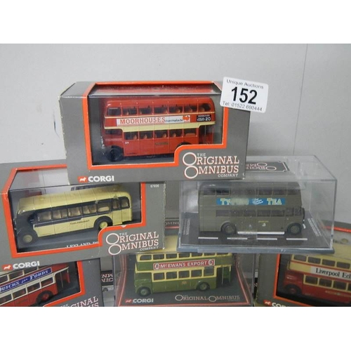 152 - Ten Corgi 176 scale Original Omnibus die cast buses/