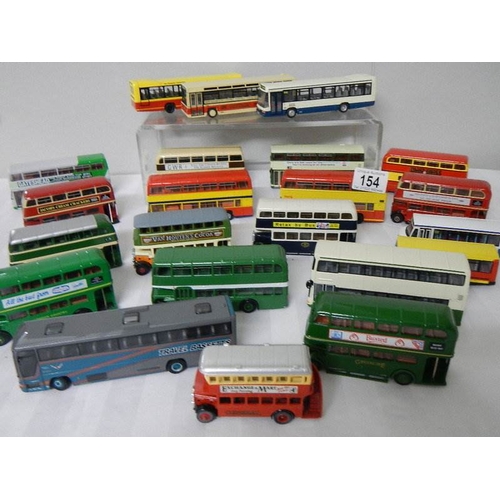 154 - Approximately 22 various Corgi and Exclusive First Editions (EFE) buses.