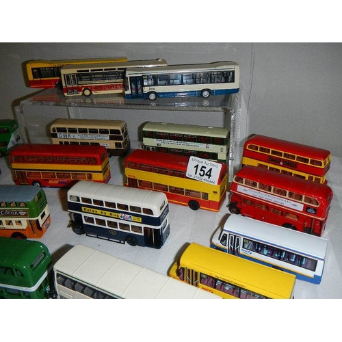 154 - Approximately 22 various Corgi and Exclusive First Editions (EFE) buses.