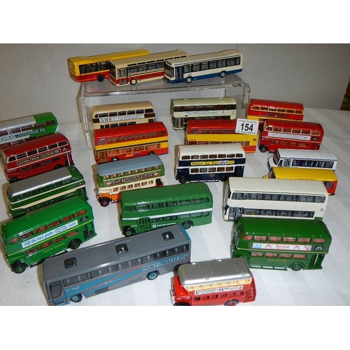 154 - Approximately 22 various Corgi and Exclusive First Editions (EFE) buses.