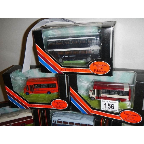 156 - Eight die cast Corgi bus models.