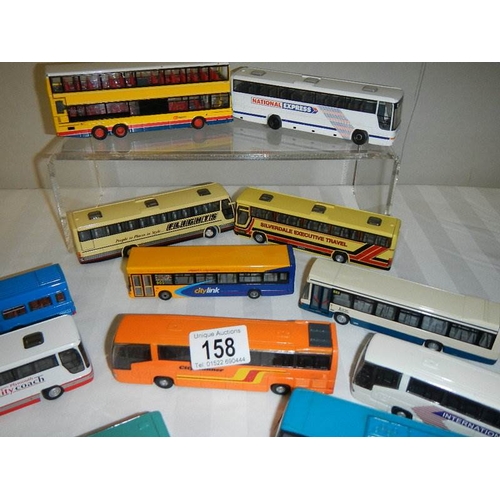 158 - Approximately 15 die cast Corgi single decker buses.