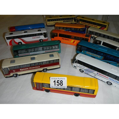 158 - Approximately 15 die cast Corgi single decker buses.