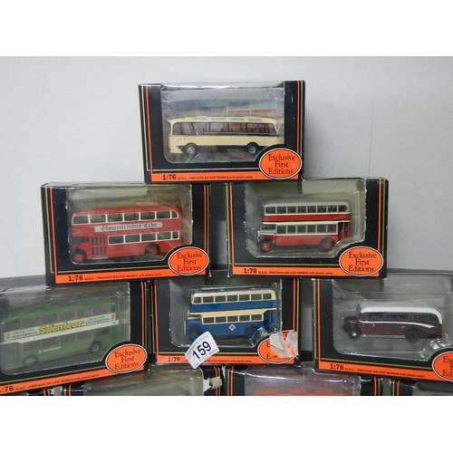 159 - Ten 176 scale die cast Giblow Exclusive First Editions (EFE) buses.