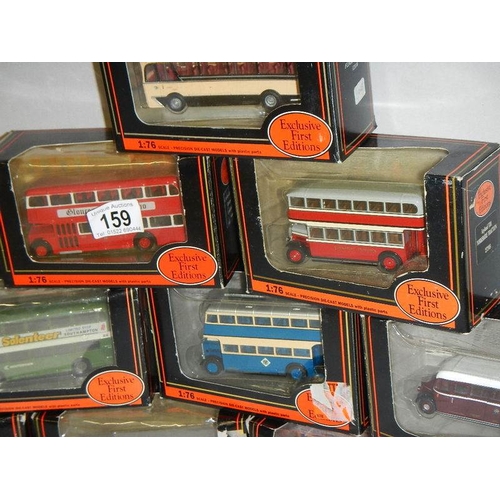 159 - Ten 176 scale die cast Giblow Exclusive First Editions (EFE) buses.